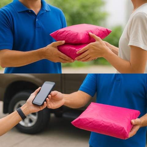 Foliopaki Kurierskie Różowe C3 350x450mm - 1000 szt.