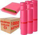 Foliopaki Kurierskie Różowe C3 350x450mm - 1000 szt.
