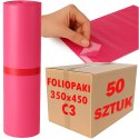 Foliopaki Kurierskie Różowe C3 350x450mm - 50 szt.
