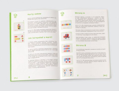 Klocki konstrukcyjne mini waffle edu 500 z kartami