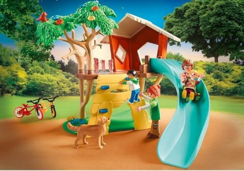 Klocki zestaw z figurkami family fun 71001 domek na drzewie ze zjeżdżalnią