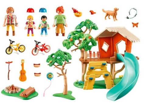 Klocki zestaw z figurkami family fun 71001 domek na drzewie ze zjeżdżalnią