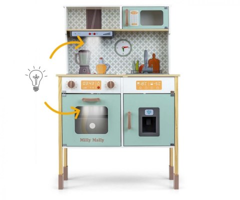 Zestaw drewniana kuchnia bjorn miętowy