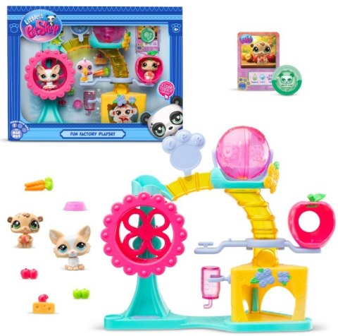 Littlest pet shop zestaw fabryka zabawy z 2 figurkami
