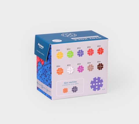 Klocki konstrukcyjne mini waffle - koła konstrukcyjne