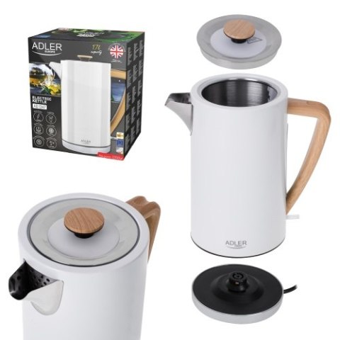 AD 1347 white Czajnik metalowy 1,7 l strix