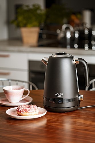 AD 1295 black Czajnik metalowy 1,7l z lcd & regulacją temperatury