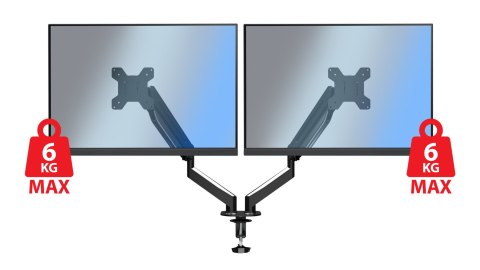 ERW020 Esperanza uchwyt biurkowy gazowy do 2 monitorów 17?-27" mache