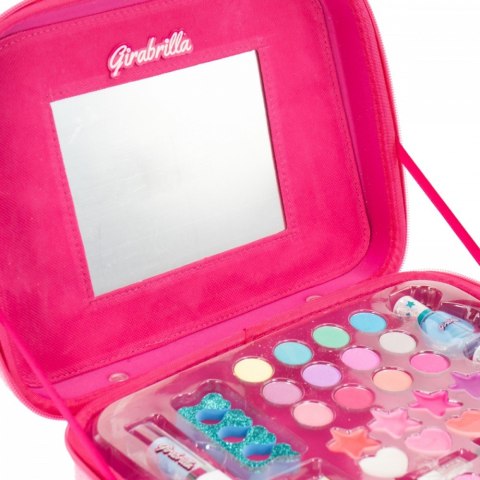 Walizka make up girabrilla różowa ze złotym