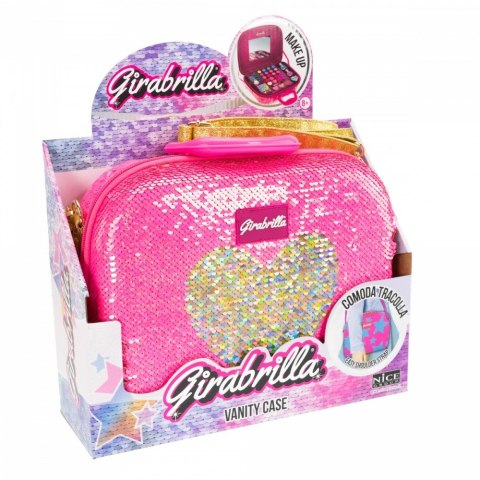Walizka make up girabrilla różowa ze złotym