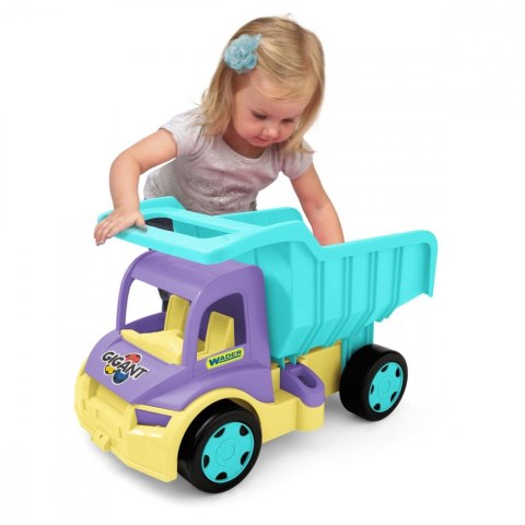 Pojazd wywrotka fioletowo-turkusowa