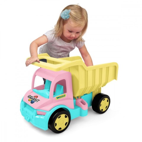 Pojazd wywrotka gigant różowo-kremowa