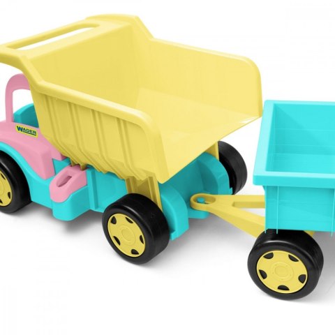 Pojazd wywrotka gigant różowo-kremowa