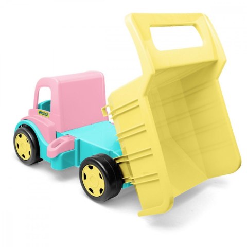 Pojazd wywrotka gigant różowo-kremowa