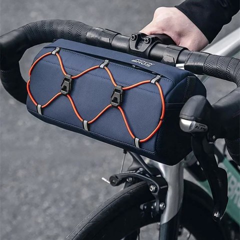Torba rowerowa mocowana na kierownicę 2.2 l - niebieska
