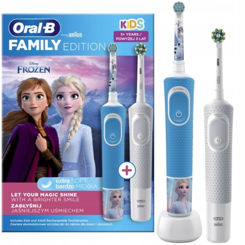 Szczoteczka do zębów ORAL-B D100.413 Sens White + D100.413 Kids Szary