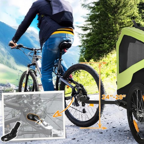 Przyczepka Rowerowa Dla Zwierząt Zielona 170x77x90cm PAKO D00-168V00GN