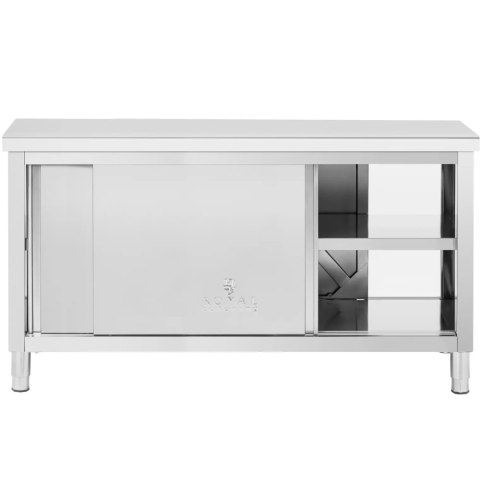 Stół blat roboczy centralny z szafką przelotową STAL 160 x 60 cm