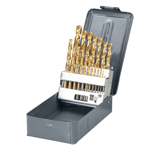 Wiertła do metalu hss tin din338 szlif.szt.19(1-10mm)proline