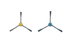 Midea Midea Spare Parts Kit for V12: 4x Side Brushes, 4x Mops