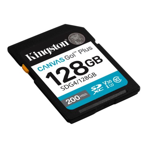 Kingston Kingston | Canvas Go! Plus | 128 GB | SD | Flash memory class Class 10, UHS-I, U3, V30