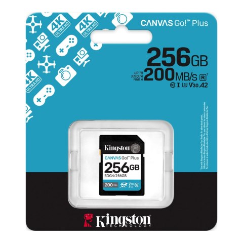 Kingston Kingston | Canvas Go! Plus | 256 GB | SD | Flash memory class Class 10, UHS-I, U3, V30