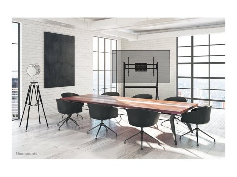 Neomounts Neomounts MOVE Go FL50-525BL1 TV trolley - 55-86" - max 76 kg - manual h 106-136 cm - VESA 100x100-900x600 - incl. hardware shel