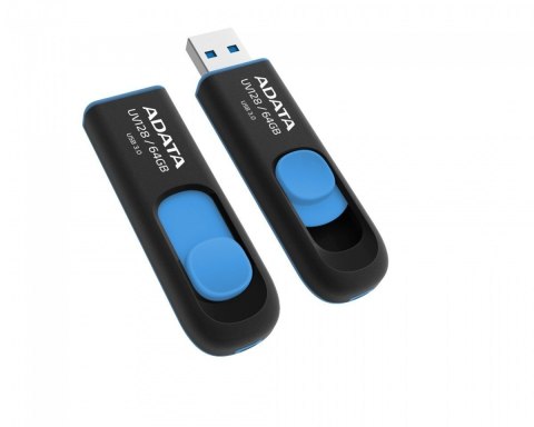 ADATA ADATA | UV128 | 64 GB | USB 3.0 | Czarny/Niebieski