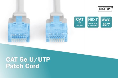 Digitus Digitus | CAT 5e | Kabel krosowy | Skrętka nieekranowana (UTP) | Męski | RJ-45 | Męski | RJ-45 | Szary | 3 m