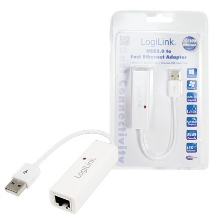Logilink Adapter sieciowy Logilink | Fast Ethernet | USB 2.0 | Gwarancja 24 miesiące