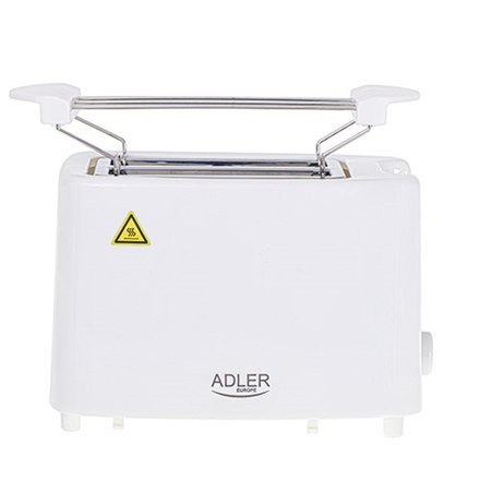 Adler Adler | AD 3223 | Toster | Moc 750 W | Liczba gniazd 2 | Materiał obudowy Plastik | Biały