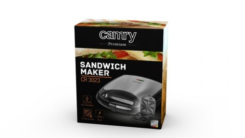 Camry Camry | CR 3023 | Opiekacz do kanapek XL | 1500 W | Liczba talerzy 1 | Liczba ciastek 4 | Czarny