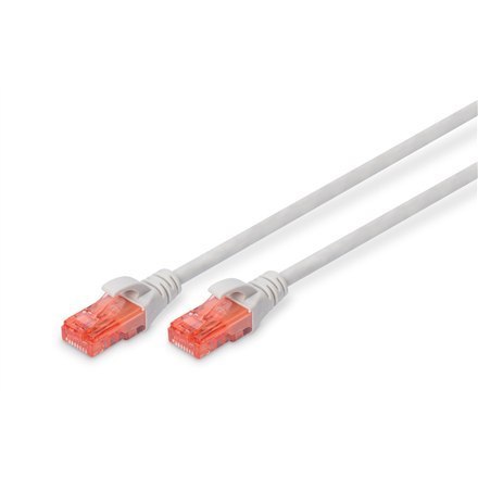 Digitus Digitus | CAT 6 | Kabel krosowy | Skrętka nieekranowana (UTP) | Męski | RJ-45 | Męski | RJ-45 | Szary | 2 m