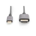 Digitus Kabel adaptera wideo Digitus | 19-pinowy HDMI typu A | męski | 24-pinowy USB-C | męski | czarny | 1,8 m