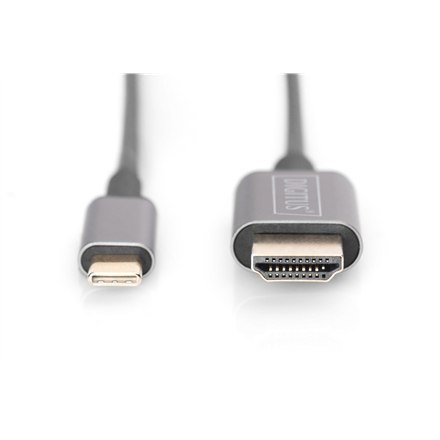 Digitus Kabel adaptera wideo Digitus | 19-pinowy HDMI typu A | męski | 24-pinowy USB-C | męski | czarny | 1,8 m