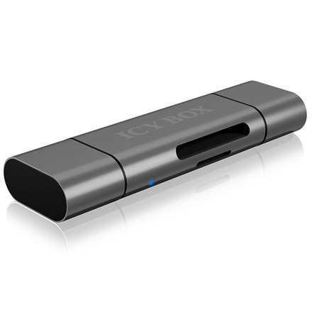 Raidsonic Icy box IB-CR200-C Czytnik kart SD/MicroSD (TF) USB 2.0 z interfejsem Type-C i -A do micro USB (OTG), antracytowy Raidsonic | Ze