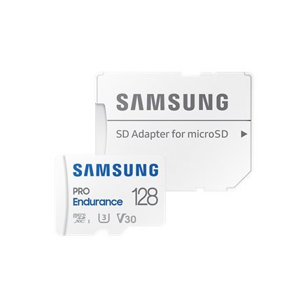 Samsung Samsung | PRO Endurance | MB-MJ128KA/EU | 128 GB | Karta pamięci microSD | Pamięć flash klasy U3, V30, Class 10 | Adapter SD