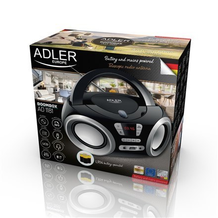 Adler Adler | AD 1181 | CD Boombox | Głośniki | Łączność USB