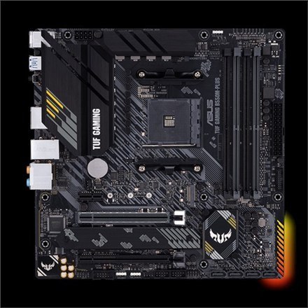Asus Asus | TUF Gaming B550M-Plus | Gniazda pamięci 4 | Chipset AMD B | Micro ATX | Rodzina procesorów AMD | Gniazdo procesora AM4 | 