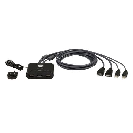 Aten Aten | 2-portowy przełącznik KVM USB FHD HDMI | CS22HF | Miesiące gwarancji