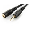 Cablexpert Kabel audio przedłużający Cablexpert | Męski | Mini-jack stereo 3,5 mm | Mini-jack stereo 3,5 mm | Czarny | 5 m