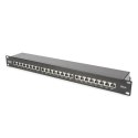 Digitus Digitus | Patch Panel | CAT 6A | RJ45, 8P8C | m | Ekranowanie RJ45 (brąz cynowany) | Odpowiedni do montażu w szafie 483 mm (19")