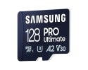 Samsung Samsung | Karta microSD | PRO Ultimate | 128 GB | Karta pamięci microSDXC | Pamięć flash klasy U3, V30, A2 | Adapter SD