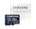 Samsung Samsung | Karta microSD | PRO Ultimate | 128 GB | Karta pamięci microSDXC | Pamięć flash klasy U3, V30, A2 | Adapter SD