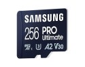 Samsung Samsung | Karta microSD | PRO Ultimate | 256 GB | Karta pamięci microSDXC | Pamięć flash klasy U3, V30, A2 | Adapter SD