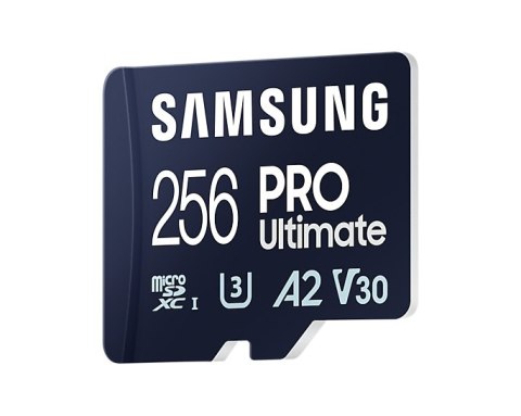 Samsung Samsung | Karta microSD | PRO Ultimate | 256 GB | Karta pamięci microSDXC | Pamięć flash klasy U3, V30, A2 | Adapter SD