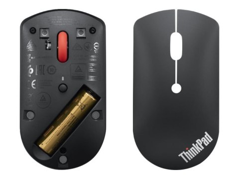 Lenovo Lenovo | ThinkPad Bluetooth Silent Mouse bez baterii | Bezprzewodowa | Bluetooth 5.0 | Czarna | 1 rok(y)