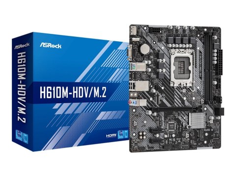 ASRock ASRock | H610M-HVS/M.2 R2.0 | Rodzina procesora Intel | Gniazdo procesora LGA1700 | DDR4 DIMM | Sloty pamięci 2 | Obsługiwane in