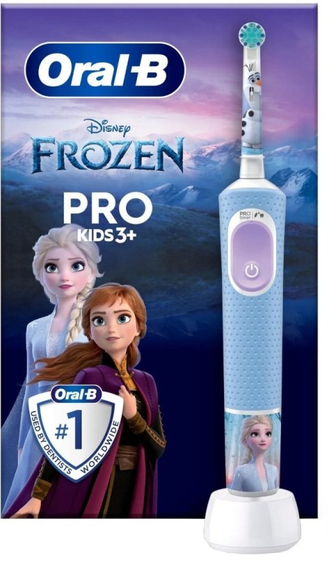 Oral-B Oral-B | Vitality PRO Kids Frozen | Szczoteczka elektryczna | Ładowalna | Dla dzieci | Niebieska | Ilość głowic szczoteczki w ze