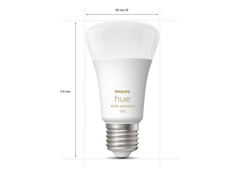 Philips Hue Philips Hue | WA Starter Kit 11W A60 E27 3szt, Bridge, Switch | E27 | 11 W | Ciepła do chłodnej bieli 2200-6500K + 16 milionów k